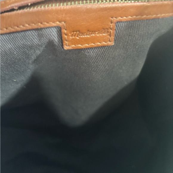Madewell Brown Leather Zip Top Carryall Crossbody Bag - Picture 12 of 14